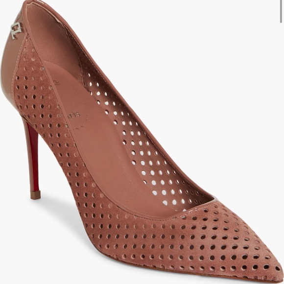 Christian Louboutin Shoes - Christian Louboutin Perforated Tan Heels